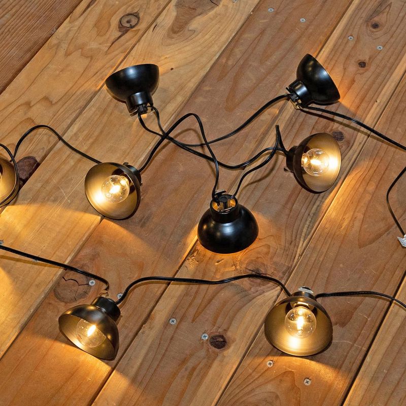 Novelty Lights 10 Lampshade LED Filament G40 Globe String Light Set with Warm White Bulbs, 4 of 7