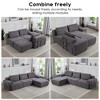 120" L-Shaped Corduroy Modular Sectional Sofa Bed with Memory Foam and Steel Frame, No Assembly Couch for Living Room, Apartment, or Home Theater - 2 of 4