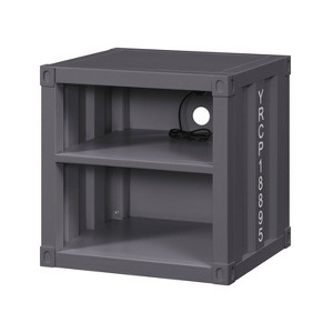 Cargo 20" Nightstands Gunmetal - Acme Furniture - 1 of 4