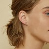 Bearfruit Jewelry Sterling Silver 18k Gold Plated Zig Zag Stud Earrings - 2 of 4