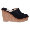 GC Shoes Estela Squared Toe Cork Slide Wedge Sandals - 2 of 4