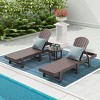 WestinTrends Dylan 3 Piece Adirondack Poly Reclining Chaise Lounge - 2 of 4