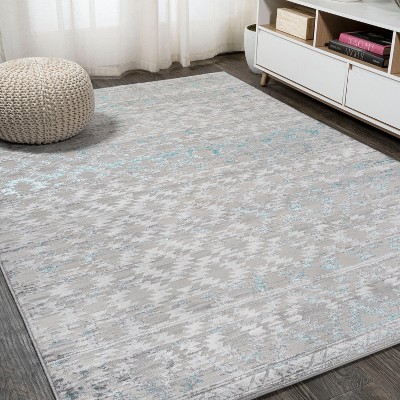 Ancient Faded Trellis Area Rug  - JONATHAN Y