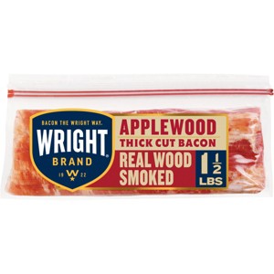 Wright Brand Thick Sliced Applewood Smoked Bacon - 24oz - 1 of 4