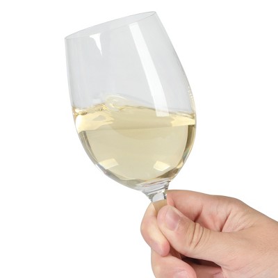 Clear 14 Oz Stemmed White Wine Glass Set of Four