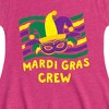 Girls' - Instant Message - Mardi Gras Crew Fit & Flair Cap Sleeve Graphic Dress - 2 of 4