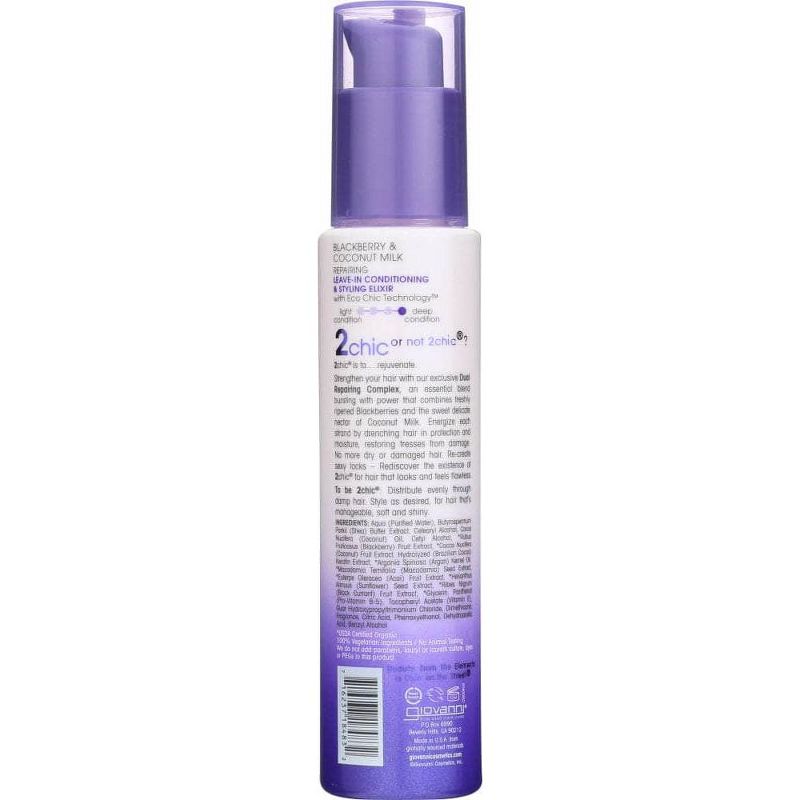 Giovanni 2Chic Blackberry and Coconut Milk Repairing Leave-In Conditioning and Styling Elixir - 4 oz, 2 of 5