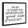 Stupell Industries Bathroom Aim Humorous Typography Washroom Signage, 25" x 31" - 3 of 4