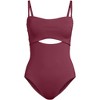 Lands' End Women's Bandeau Cut Out One Piece - 3 of 4
