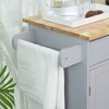 NicBex Mobile Kitchen Island Cart Morden Kitchen Carts on Wheels with Storage, 2 Cabinets Doors and 1 Drawer for Dining Rooms - 4 of 4
