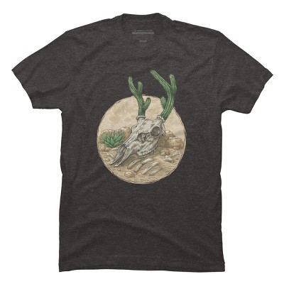 Men's Design By Humans Deer Cactus 2 By kelelowor T-Shirt