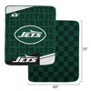 NFL New York Jets Diagonal Ghost Checker Double Sided Ultra Cozy Blanket - 3 of 3