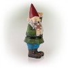12" Polyresin Garden Gnome with Mushroom - Alpine Corporation - 3 of 4