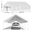 16 ft x 32 ft Party Tent, Heavy Duty Event Shelter with Removable Sidewall, Outdoor Gazebo Canopy for Birthday Party Wedding Event, Straight Edge - 3 of 4