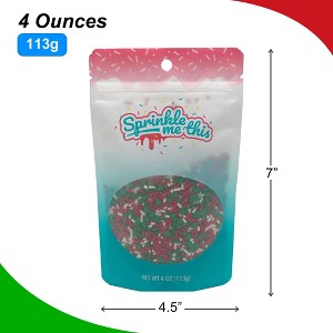 Sprinkle Me This – Twinkling Trees Blend – Holiday Sprinkle Mix with Green Christmas Trees, Red & White Jimmies - 1 of 4