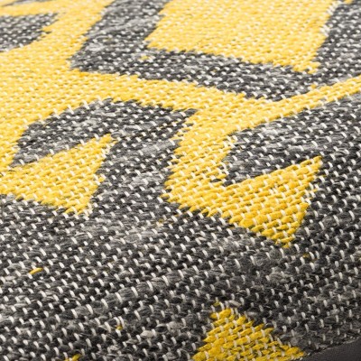 Elsbethen Charcoal and Yellow 14" x 22" Lumbar Pillow Cover