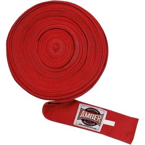 Amber Fight Gear Durable 100% Knitted Polyester Rope Cover for Boxing Ring, Professional Look, Fits 1-inch Ropes, Easy Installation, 22 Feet, Red - 1 of 4
