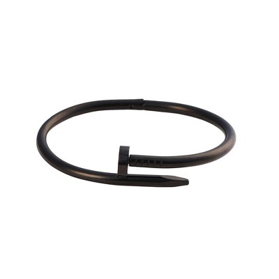 SOHI Women's Onyx Black The Screw Bangle Bracelet
