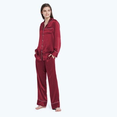 Mommesilk S Classic Silk Pajamas Set For Women-black : Target