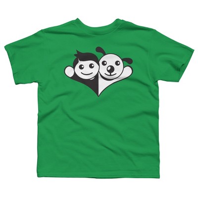Boy's Design By Humans Doggy Friend By graphicganga T-Shirt