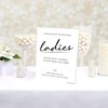 Big Dot of Happiness Ladies Bathroom Wedding Sign with Stand, Printed on Sturdy Plastic Material - 10.5 x 13.75 inches - 1 Piece - 2 of 4