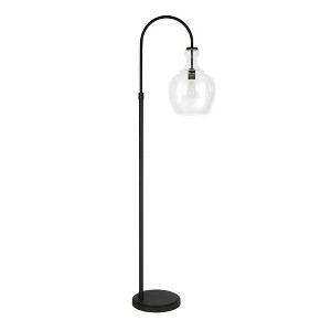 Hudson and Canal Arc Floor Lamp with Glass Shade - 1 of 4