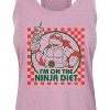 Women's - Teenage Mutant Ninja Turtles - I'm On The Ninja Diet Graphic Racerback Tank - 2 of 4