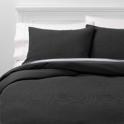 Washed Waffle Weave Duvet Cover & Sham Set - Threshold™