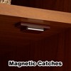Aheaplus 71" Freestanding Organizer with 4 Barn Doors, Wooden Wardrobe with Adjustable Shelves and Hanging Rails - 4 of 4