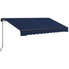 Resenkos Patio Awning, Outdoor Sun Shade Shelter Cover Awnings,10' x 8' Retractable Awning, 280gsm UV Resistant Sunshade Shelter, Blue - 3 of 4