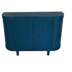 Chery Life 4 Doors Storage Cabinet with Curvy Edge, Sliding Door, Freestanding Credenza, Console Table for Kitchen - 1 of 4