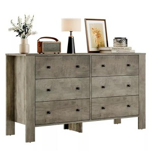 Whizmax 6 Drawer Dresser for Bedroom, Modern Double Dresser Organizer with Storage Drawers, Wooden Chests of Drawers for Bedroom, Hallway - 1 of 4
