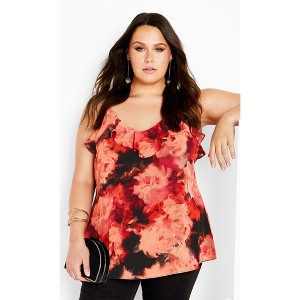 Women's Plus Size Mischa Print Floral Top - floral l'amour | CITY CHIC - 1 of 4