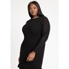 ELOQUII Women's Plus Size Crochet Open Stitch Maxi Dress With Ruffles - 4 of 4