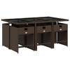 vidaXL 5 Piece Patio Dining Set with Cushions Poly Rattan - 3 of 4