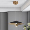 LNC Eleutherius 1-Lights 13.8" Industrial Luxury Crystal Integrated LED Pendant  Lights, Black and Gold - 2 of 4