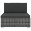 Middle Seat  PE Rattan, Polyester, Powder-Coated Steel Medium  vidaXL - 3 of 4