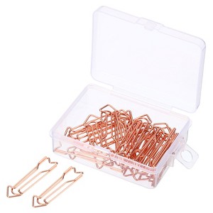Unique Bargains Arrow-Shaped Metal Prevent Tearing Pages Home Office Paper Clip 20 Pcs - 1 of 4