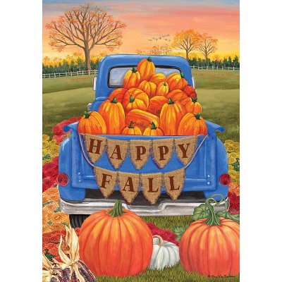 Happy Fall Pickup Pumpkins House Flag Autumn Sunset 28" x 40" Briarwood Lane