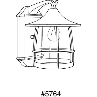 Progress Lighting Prairie 1-Light Large Wall Lantern, Burnished Chestnut, Seeded Glass