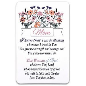 Dicksons BKMPK-501 Mom Redeemed by Grace Walk in Faith White and Pink 2.5 x 4 Paper Encouraging Durable Laminated Bookcard Bookmark, Pack of 12 - 1 of 2