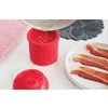 Talisman Designs Bacon Bin Silicone Grease Container with Strainer, 1 cup, Red - 3 of 4