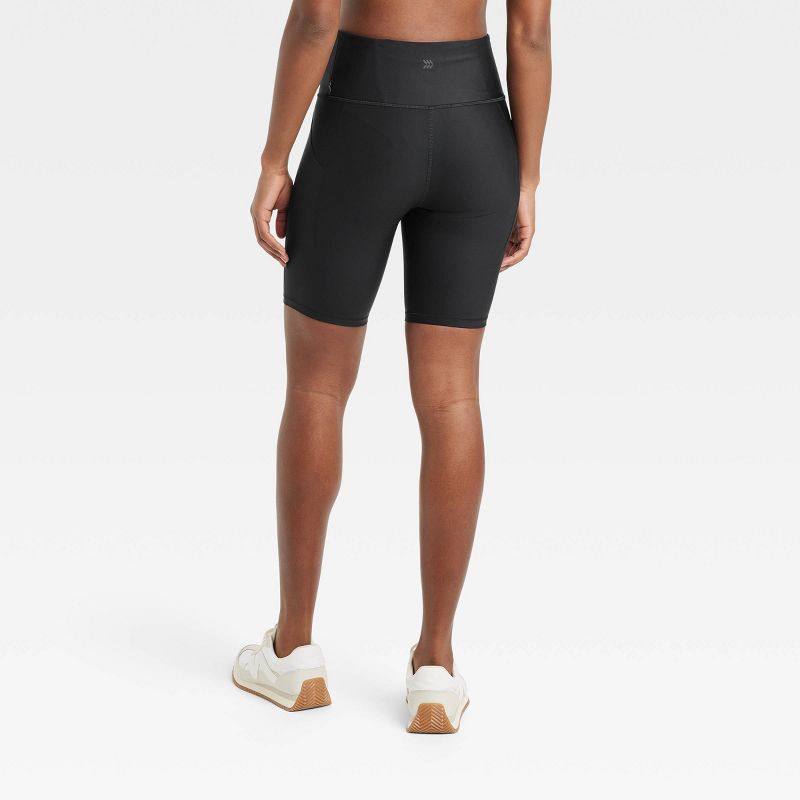 Women's Effortless Support High-Rise Pocketed Bike Shorts 8" - All In Motion™, 2 of 6