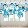 Big Dot of Happiness Yeti to Party - Abominable Snowman Party or Birthday Party Hanging Decor - Party Decoration Swirls - Set of 40 - 3 of 4