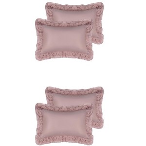 Unique Bargains Bedding Triple Ruffle Envelope Closure Pillowcases Cover 4 Pcs - 1 of 4