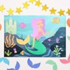Blue Panda Pin the Tail Birthday Party Games for Kids, Mermaid Game with 2 Posters, Sticker Sheet, Eye Mask - 2 of 4