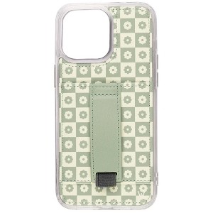 Walli Cases Blooming Check Phone Case with Wallet and Finger Strap - 1 of 4
