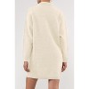 August Sky Women's Collared Henley Lightweight Sweater Mini Dress - 2 of 4