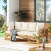 Christopher Knight Home Varney Outdoor 78.5"  Acacia Wood Extendable Daybed Sofa - 2 of 4