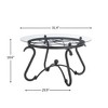 Hotraffy 2 Piece Tempered Glass Surface Coffee Table Set - 4 of 4